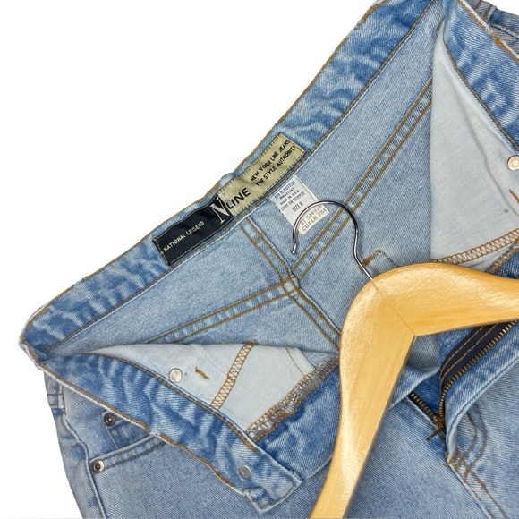 Vintage NY Line Denim High Waisted Mom Jorts Long Shorts 100% Cotton size 29 - Picture 3 of 5